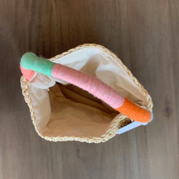 New Meri Meri Straw Woven Bag Happy - Picture 3 of 3